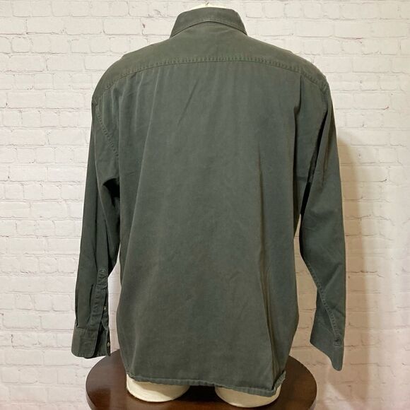 LEE green button down long sleeve shirt XL GUC - Picture 2 of 8